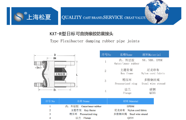 日标橡胶防震接头高清结构图